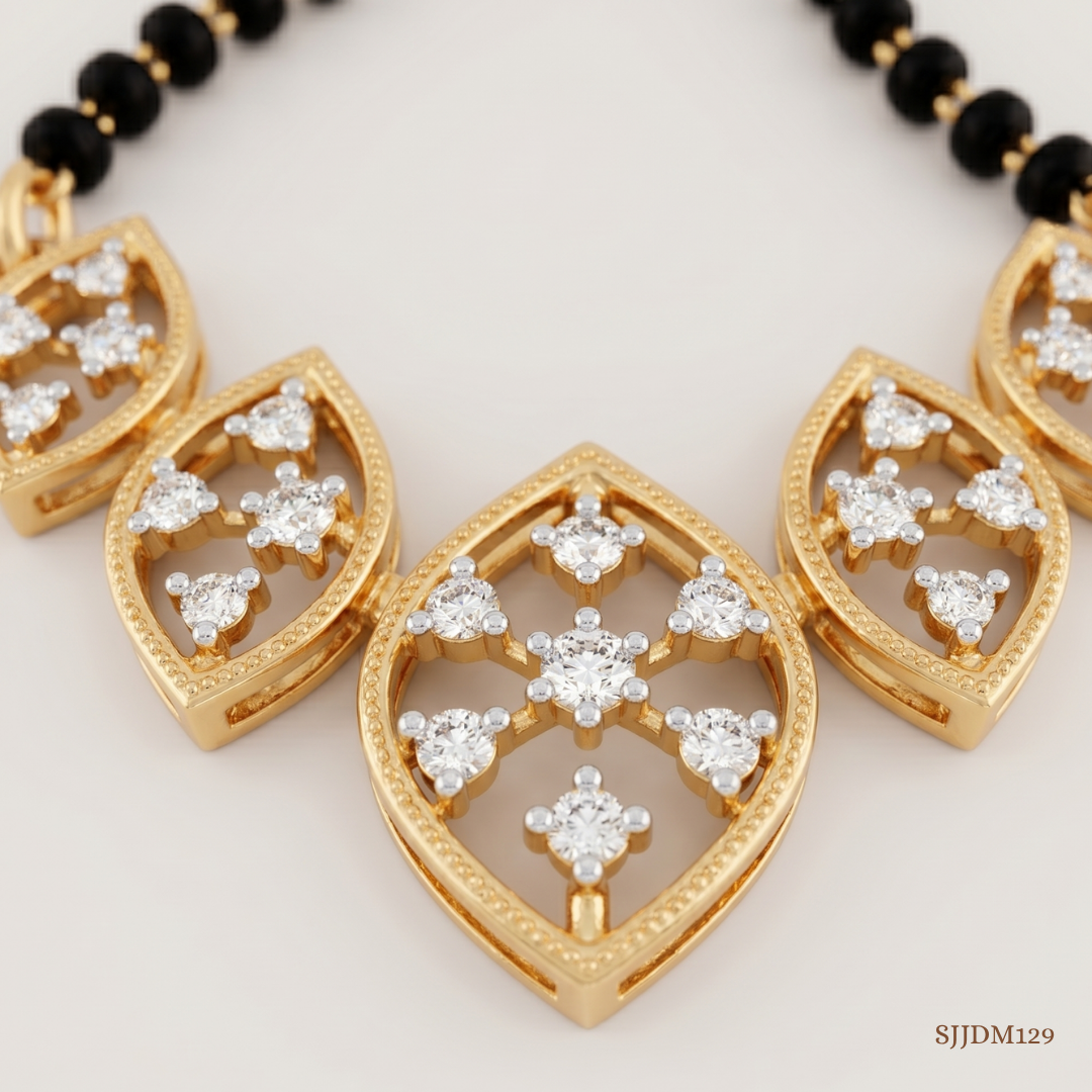 SJJDM129 | Enchanted Essence Diamond Designer Mangalsutra