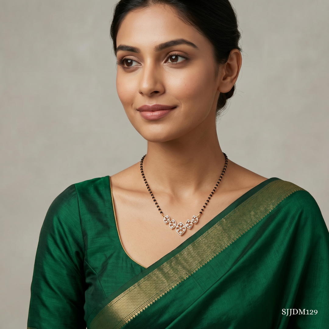 SJJDM129 | Enchanted Essence Diamond Designer Mangalsutra