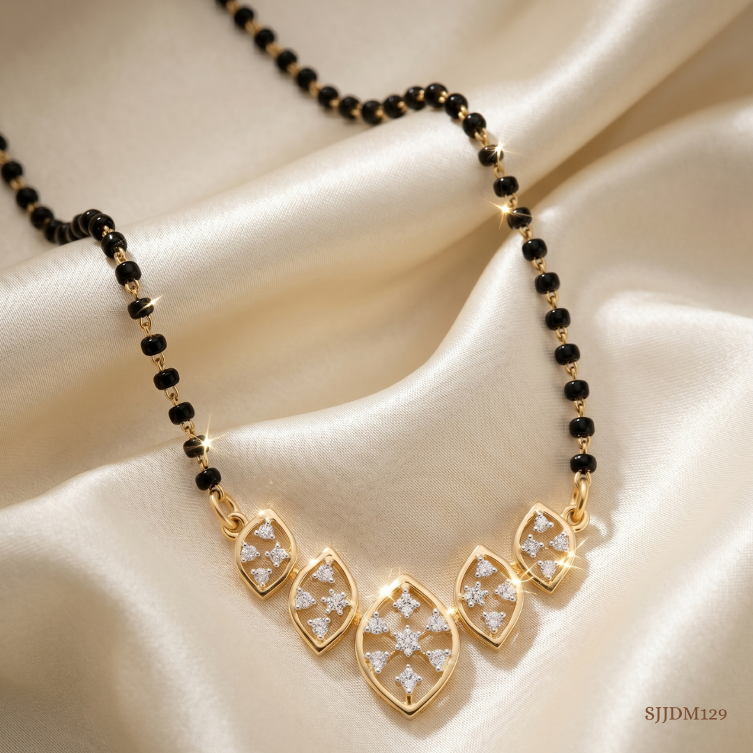 SJJDM129 | Enchanted Essence Diamond Designer Mangalsutra