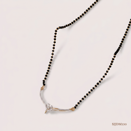 SJJDM130 | Starry Embrace Diamond Elegant Mangalsutra
