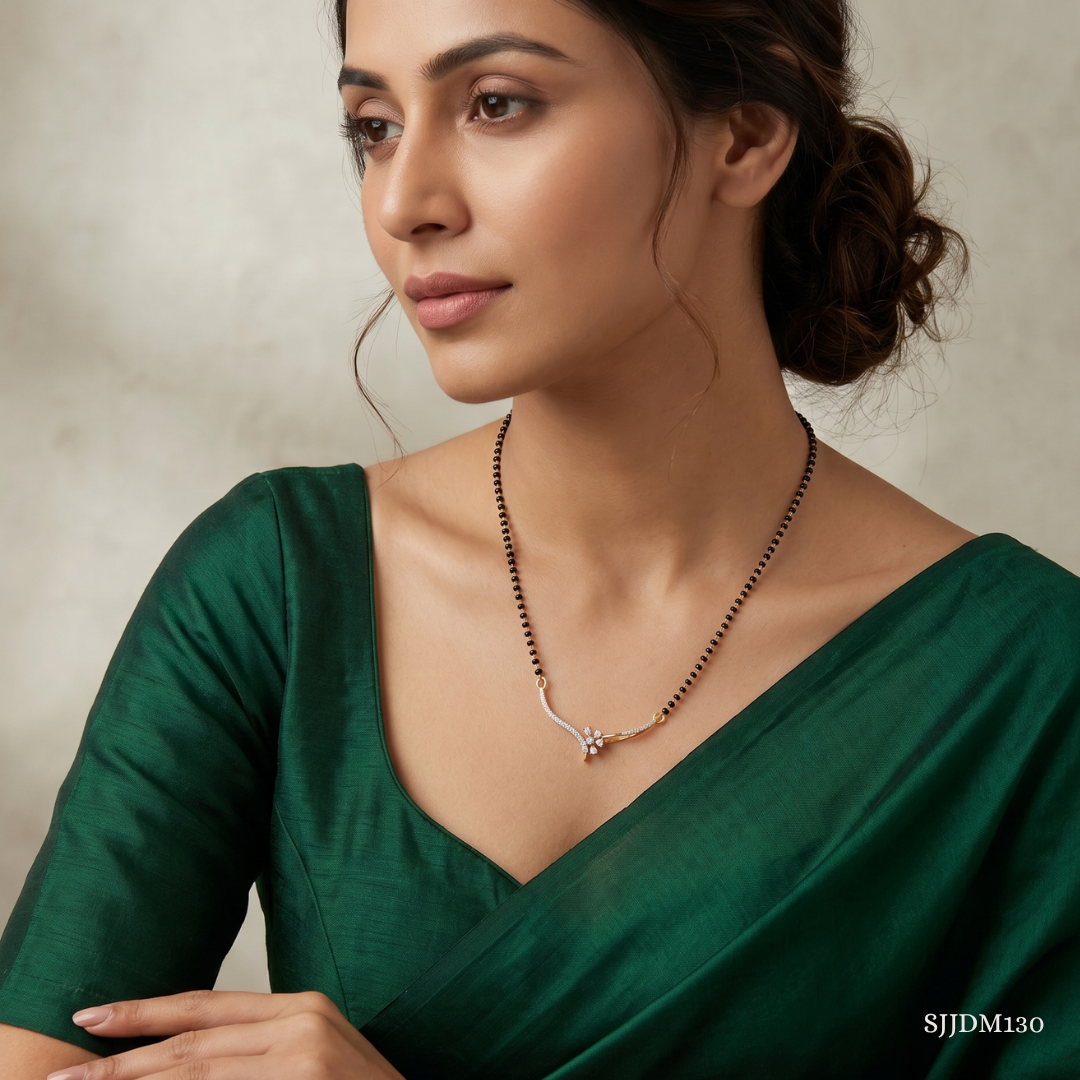 SJJDM130 | Starry Embrace Diamond Elegant Mangalsutra