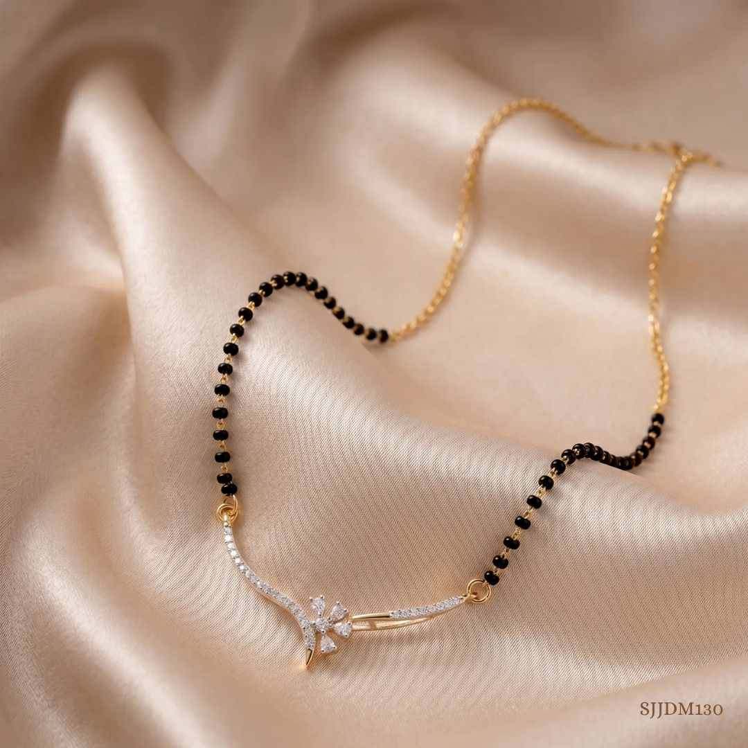 SJJDM130 | Starry Embrace Diamond Elegant Mangalsutra