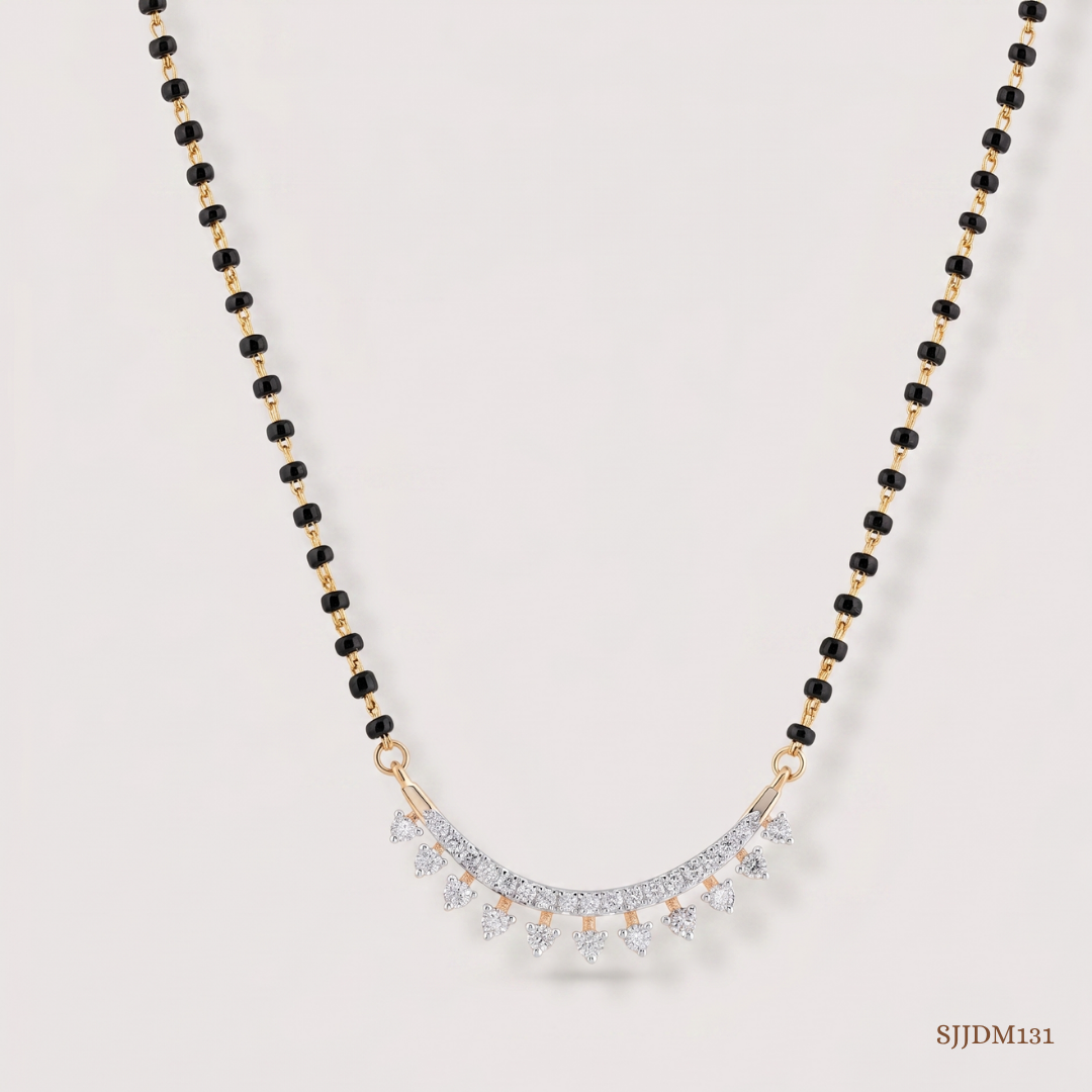 SJJDM131 | Brilliance Arc Diamond Designer Mangalsutra