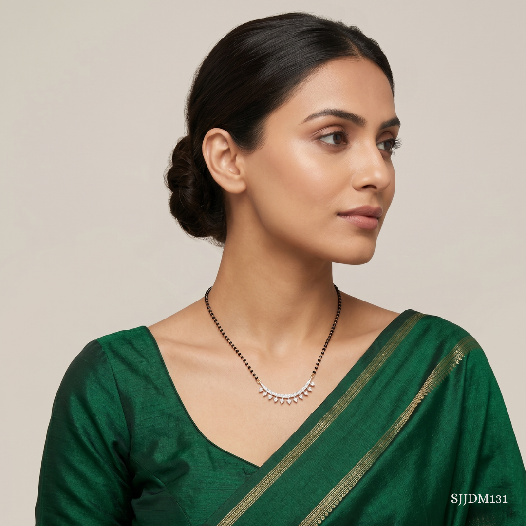 SJJDM131 | Brilliance Arc Diamond Designer Mangalsutra