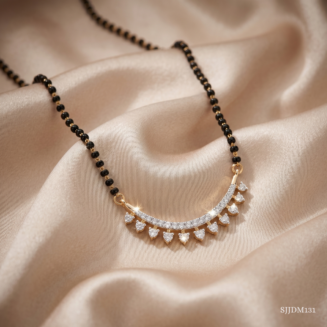 SJJDM131 | Brilliance Arc Diamond Designer Mangalsutra