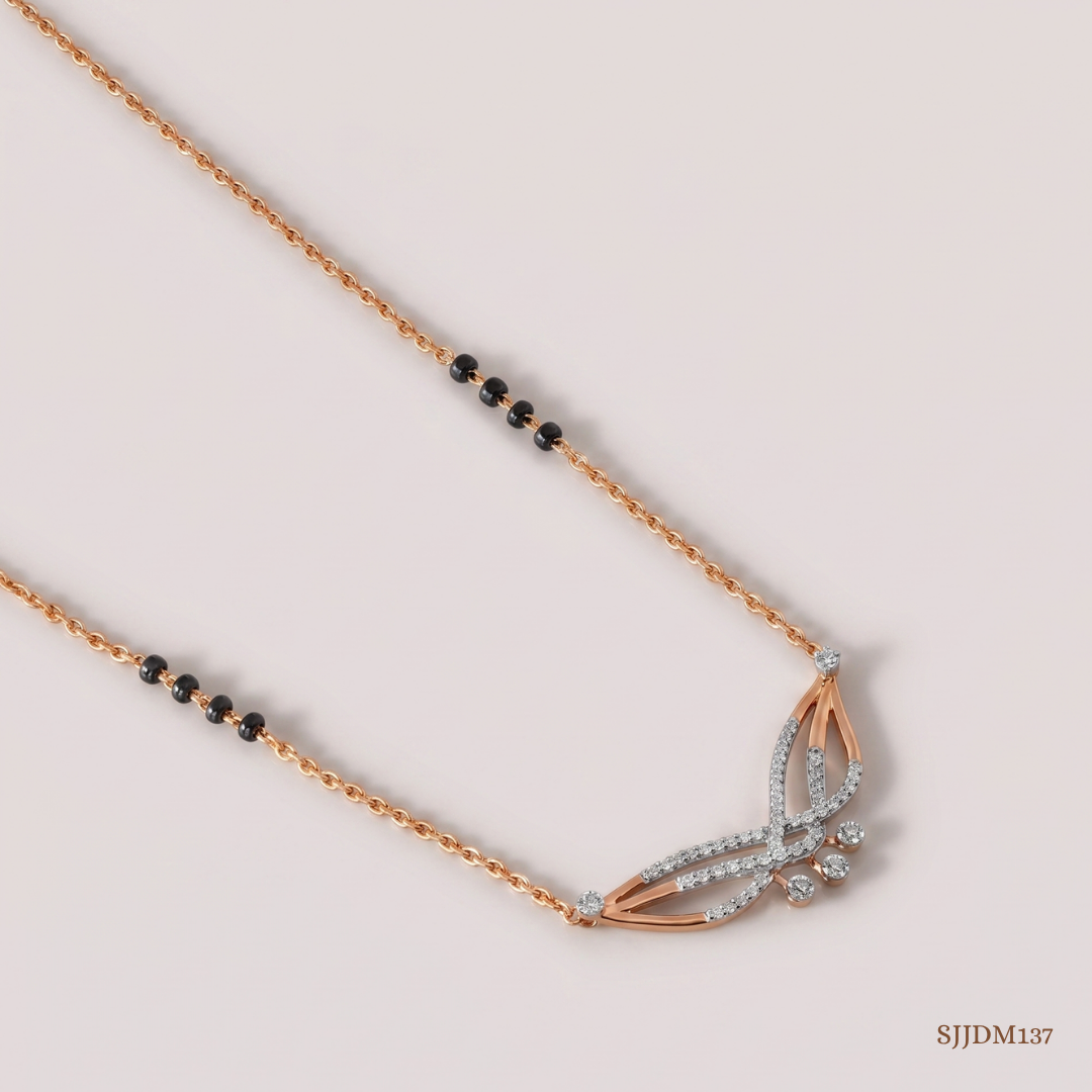 SJJDM137 | Flight of Elegance Diamond Mangalsutra