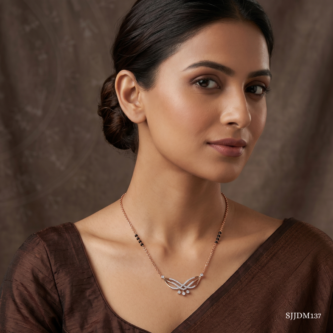 SJJDM137 | Flight of Elegance Diamond Mangalsutra