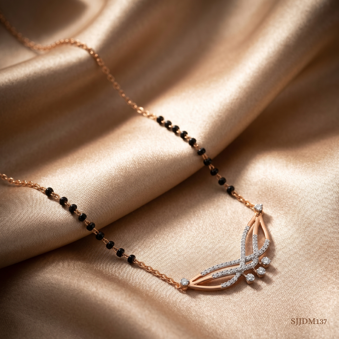 SJJDM137 | Flight of Elegance Diamond Mangalsutra