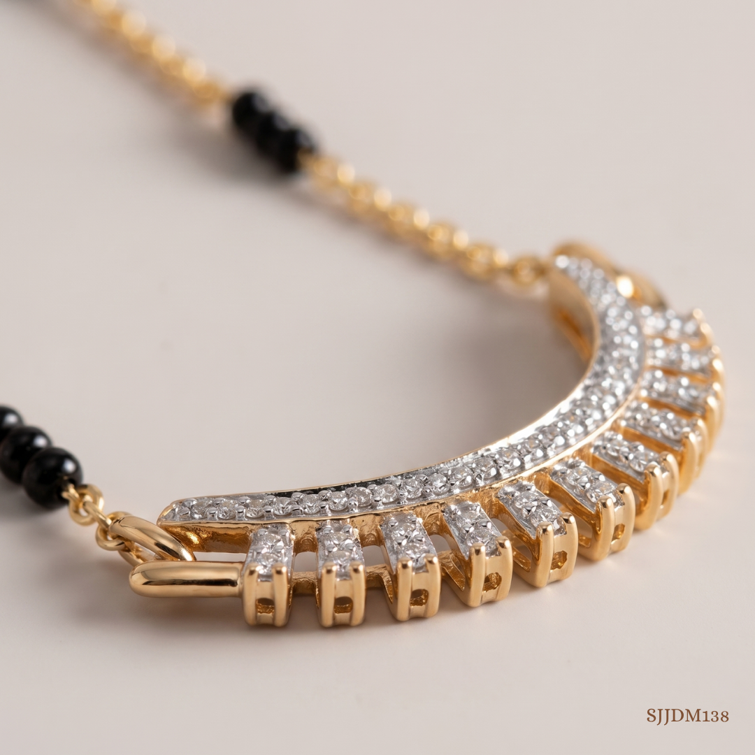 SJJDM138 | Radiant Arc Diamond Contemporary Mangalsutra