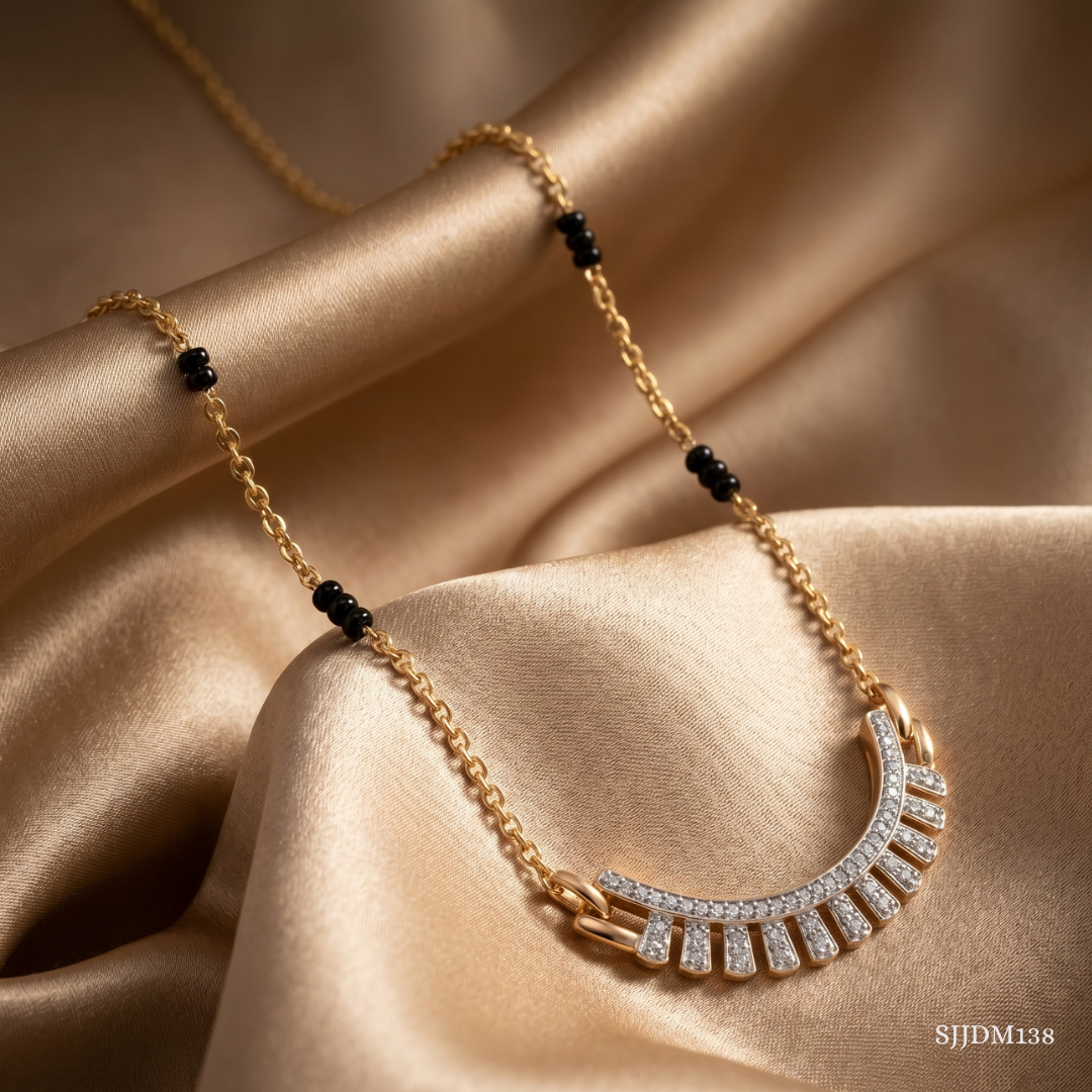 SJJDM138 | Radiant Arc Diamond Contemporary Mangalsutra