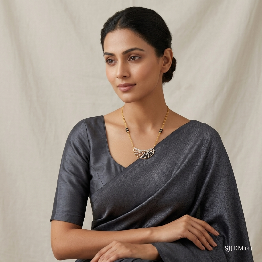 SJJDM141 | Glowing Eternity Diamond Designer Mangalsutra