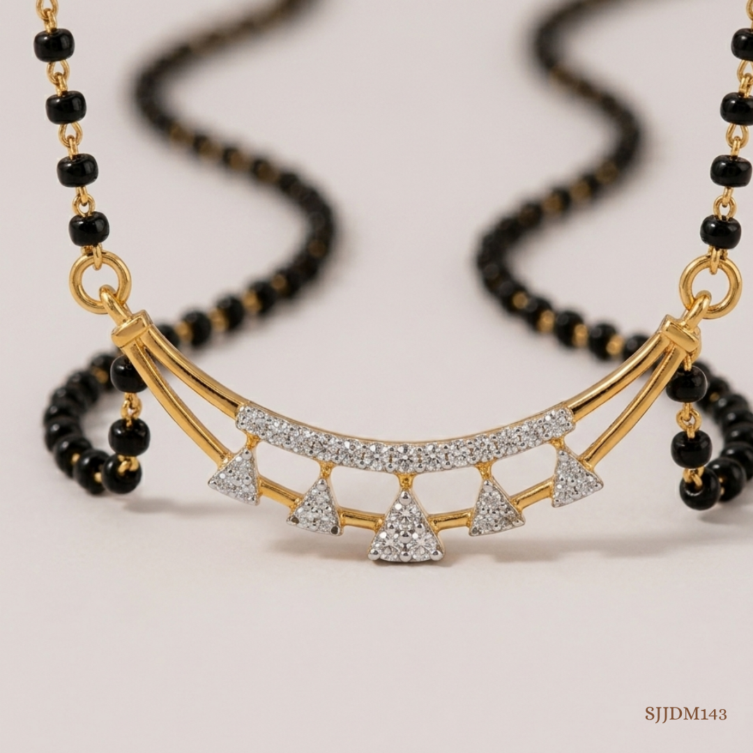SJJDM143 | Elegant Beginnings Diamond Designer Mangalsutra