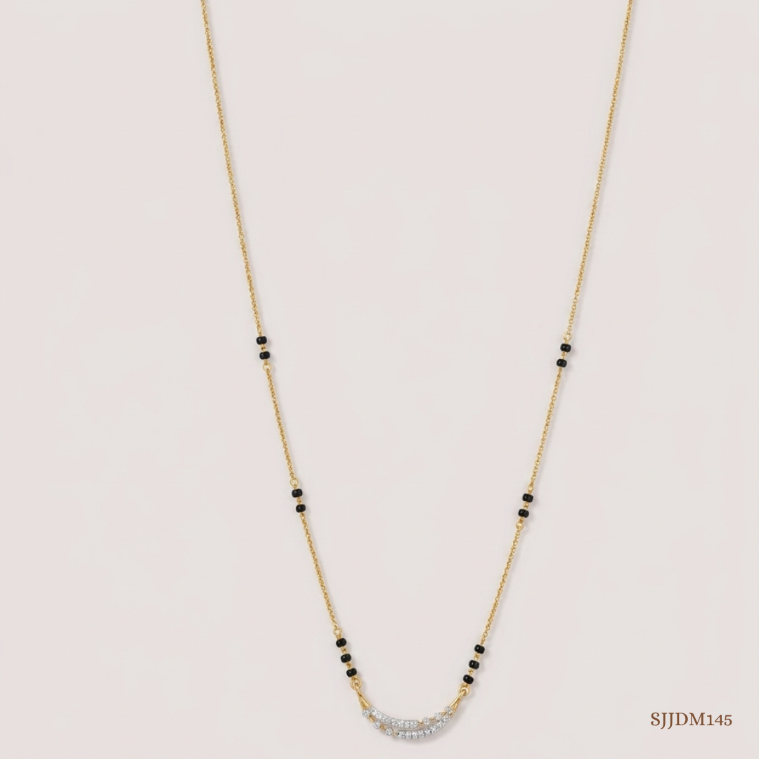 SJJDM145 | Radiant Curve Diamond Elegant Mangalsutra