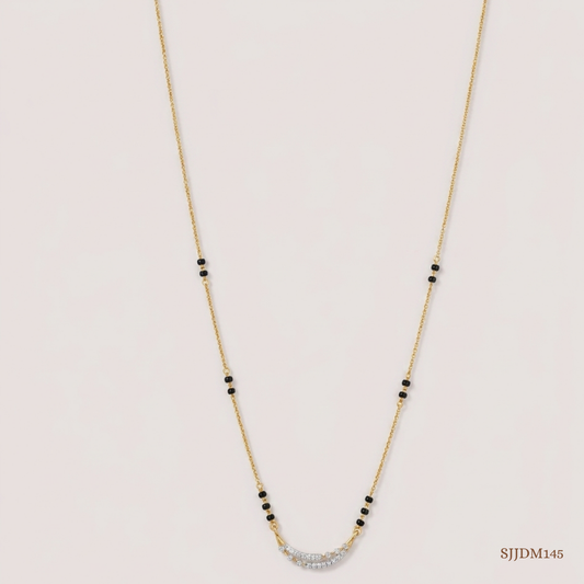 SJJDM145 | Radiant Curve Diamond Elegant Mangalsutra
