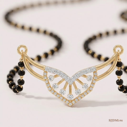 SJJDM146 | Wings of Vow Diamond Mangalsutra