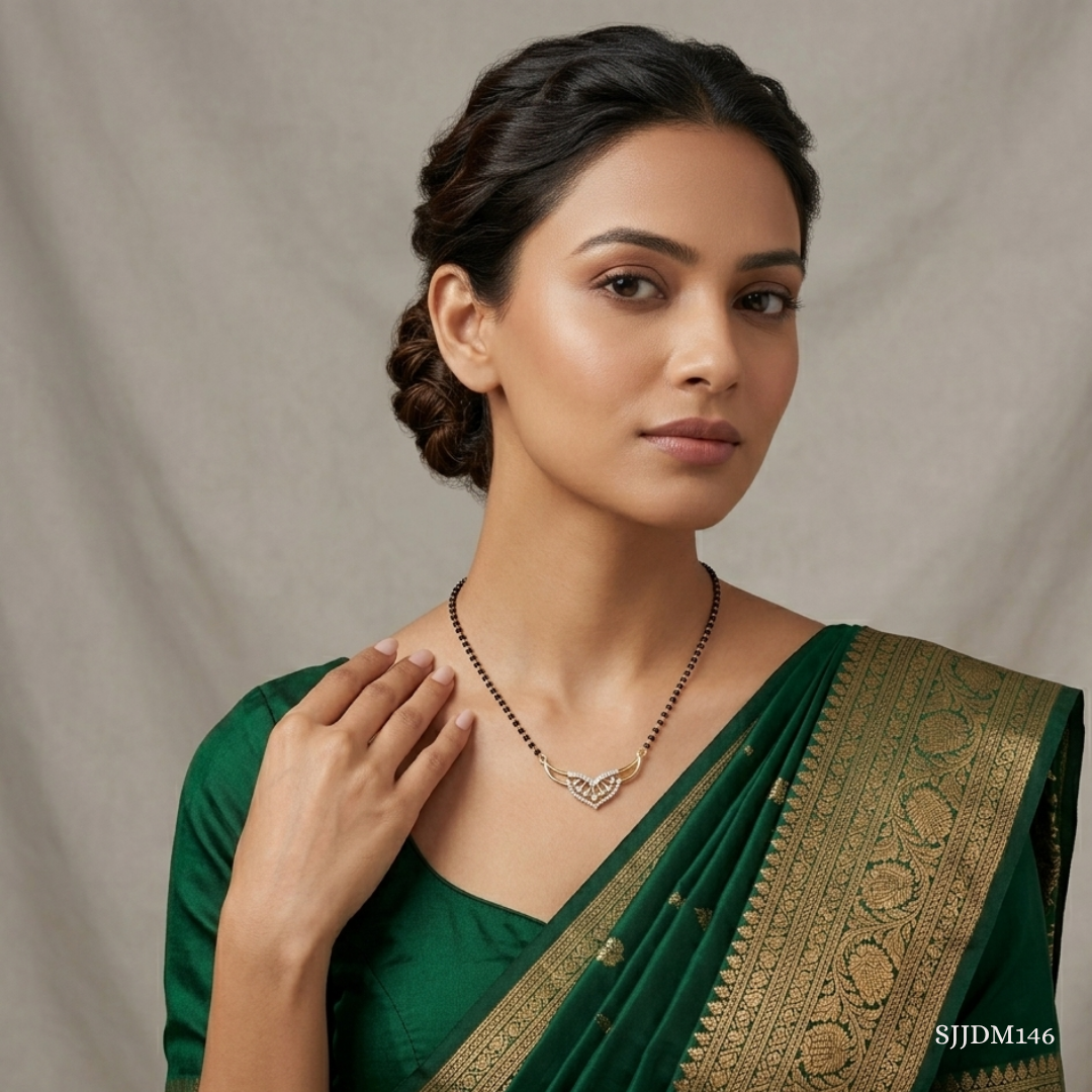 SJJDM146 | Wings of Vow Diamond Mangalsutra