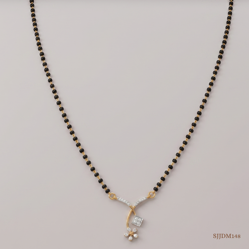 SJJDM148 | Floral Grace Diamond Elegant Mangalsutra