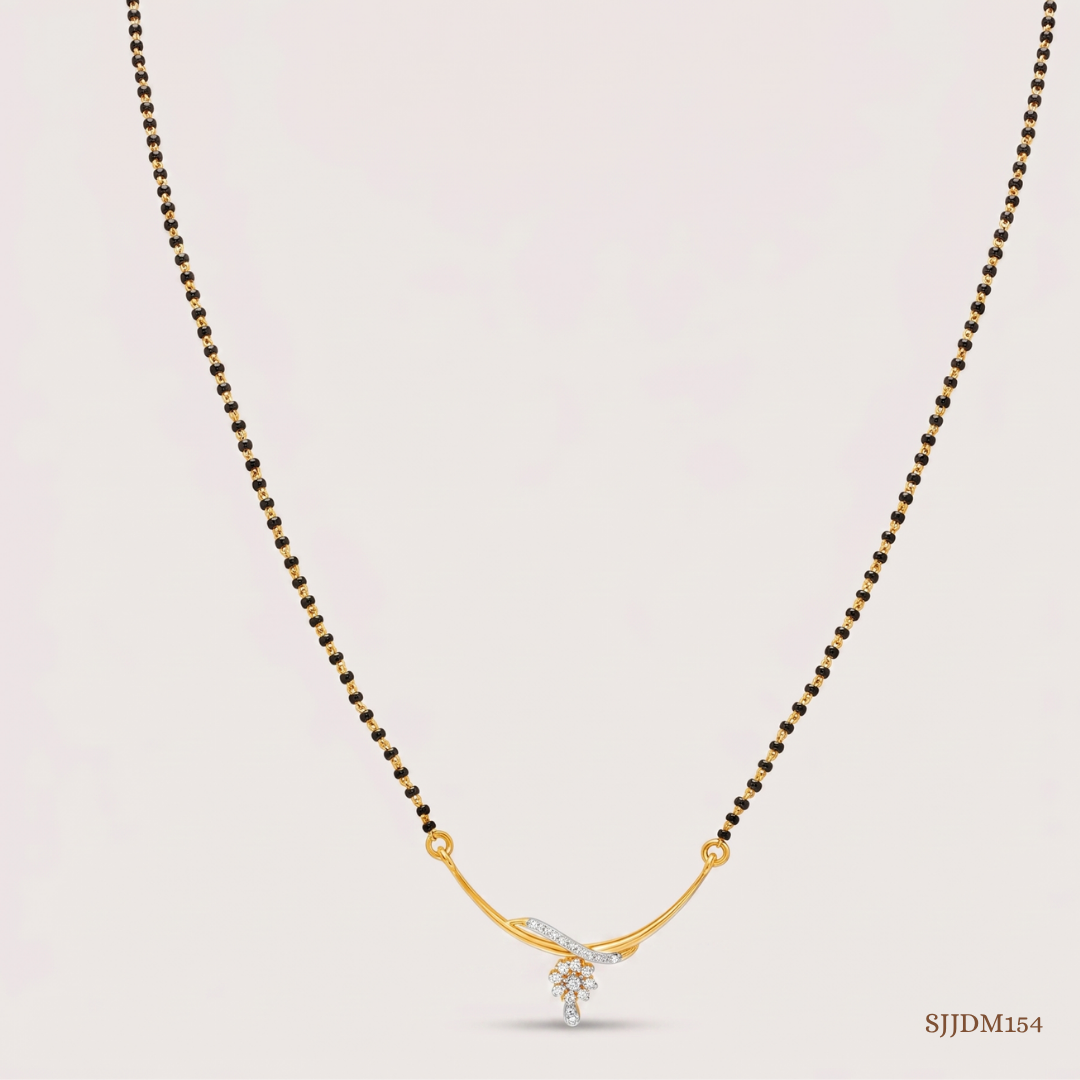 SJJDM154 | Bloom Knot Diamond Floral Mangalsutra