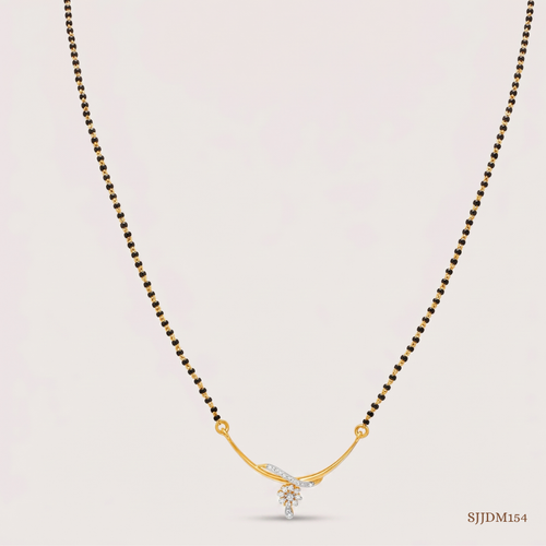 SJJDM154 | Bloom Knot Diamond Floral Mangalsutra