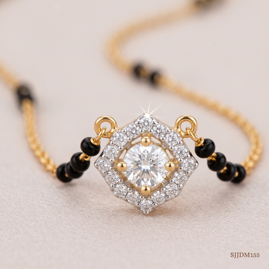 SJJDM155 | Gleaming Grace Diamond Elegant Mangalsutra
