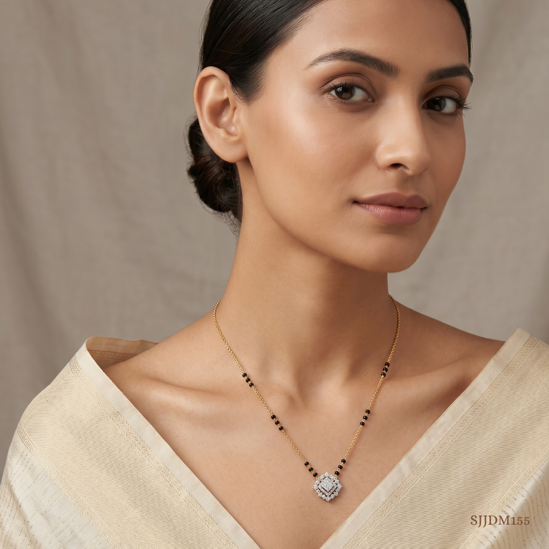 SJJDM155 | Gleaming Grace Diamond Elegant Mangalsutra