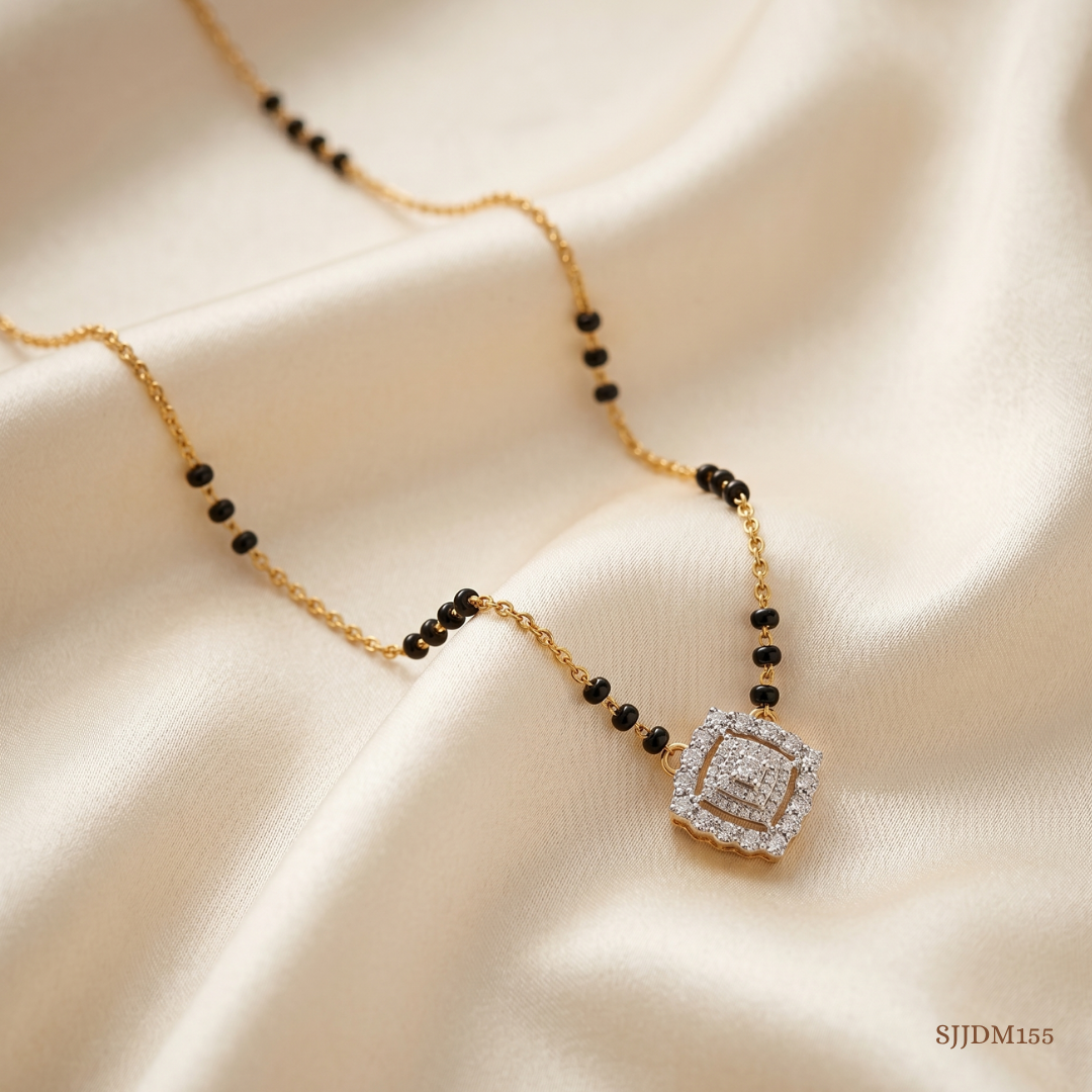 SJJDM155 | Gleaming Grace Diamond Elegant Mangalsutra