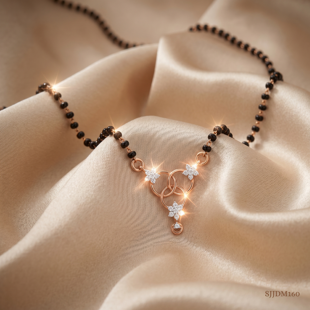 SJJDM160 | Ornate Connection Diamond Statement Mangalsutra