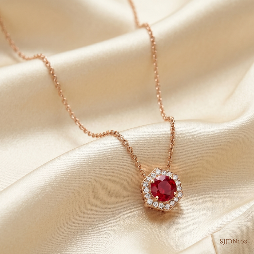 SJJDN103 | Blushing Glow Diamond Elegant Necklace