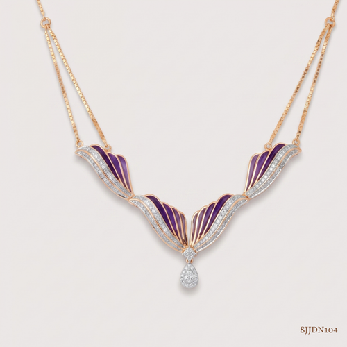 SJJDN104 | Wing Crest Diamond Designer Necklace