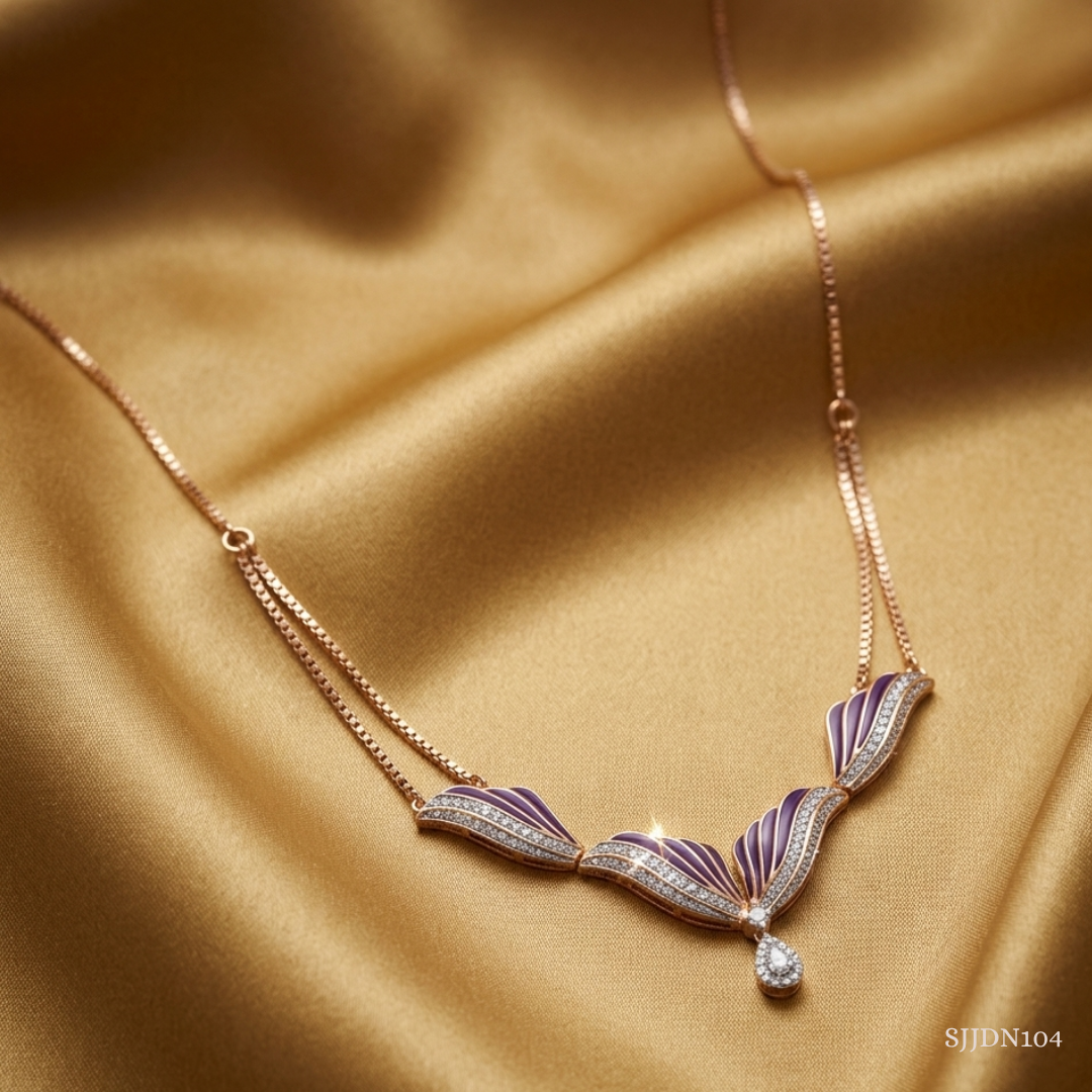 SJJDN104 | Wing Crest Diamond Designer Necklace
