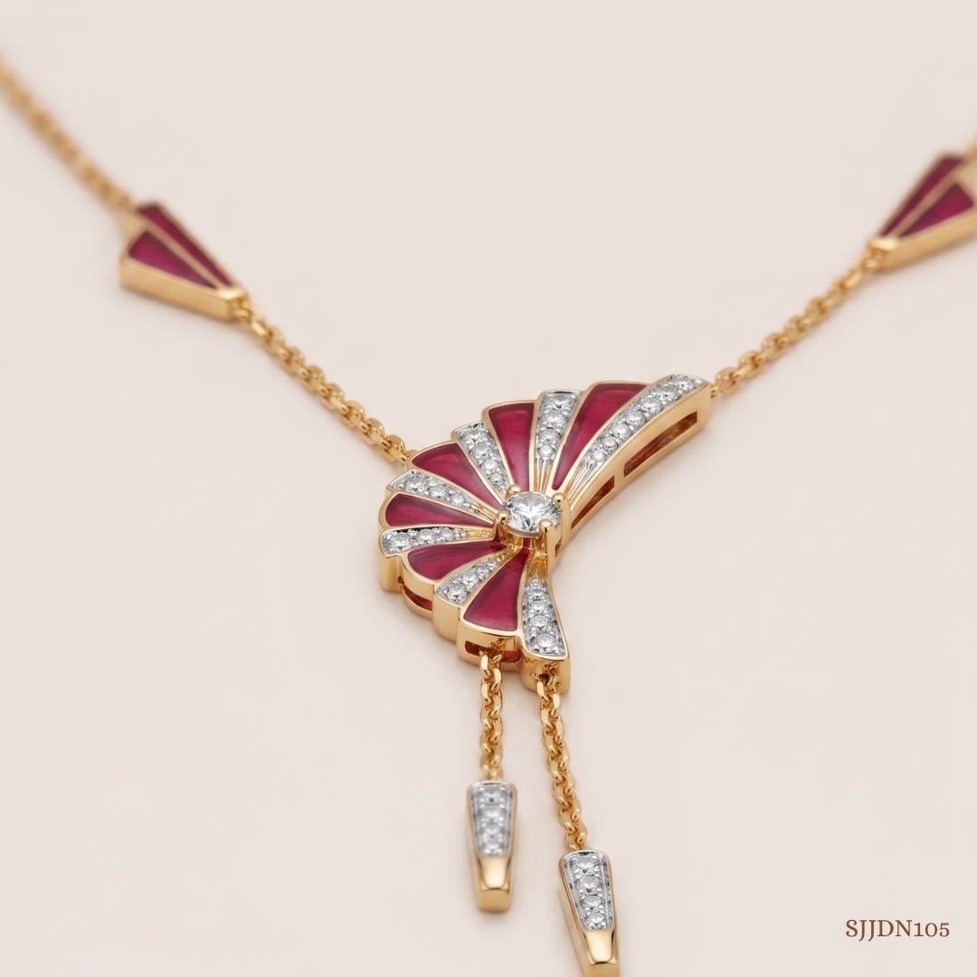 SJJDN105 | Soaring Wing Diamond Statement Necklace