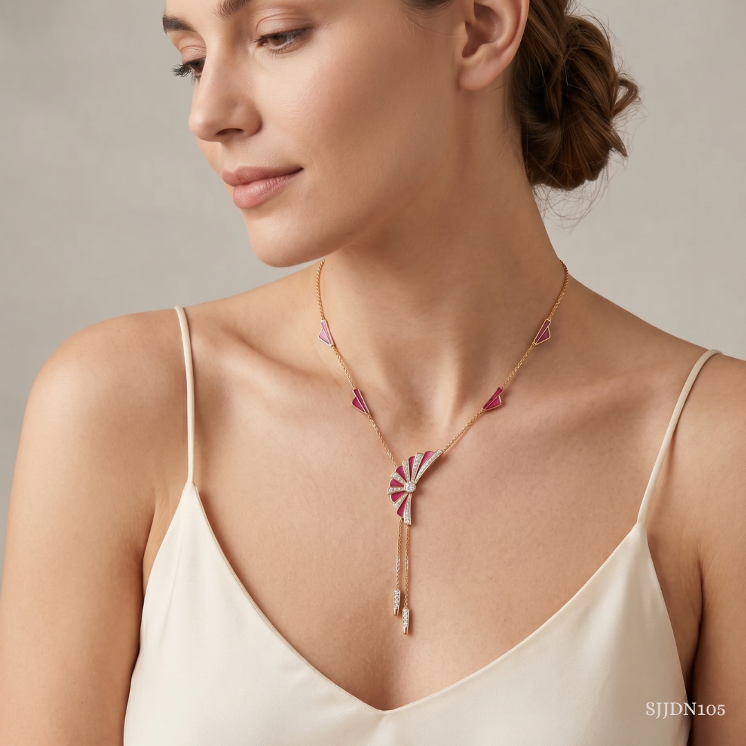 SJJDN105 | Soaring Wing Diamond Statement Necklace