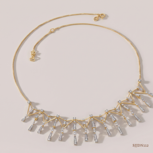 SJJDN112 | Horizon Spire Diamond Contemporary Necklace