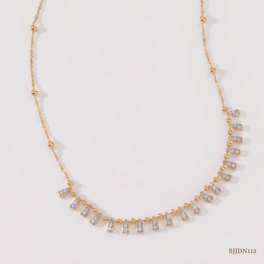 SJJDN113 | Sunbeam Whisper Diamond Elegant Necklace