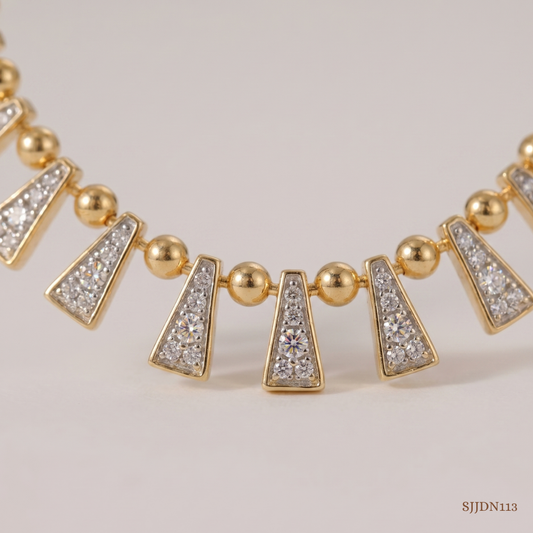 SJJDN113 | Sunbeam Whisper Diamond Elegant Necklace