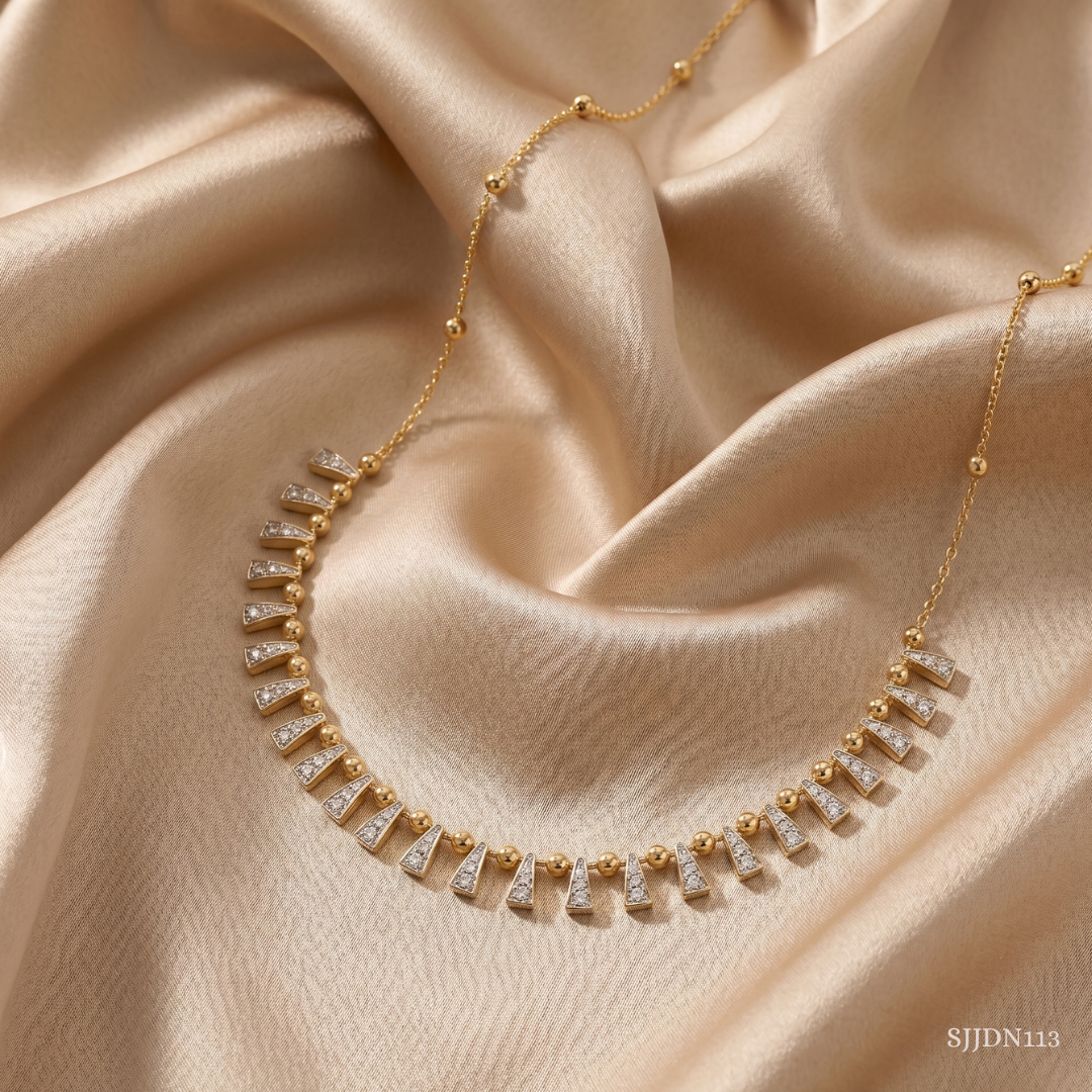 SJJDN113 | Sunbeam Whisper Diamond Elegant Necklace