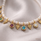 SJJDN118 | Navratna Charm Diamond Designer Necklace