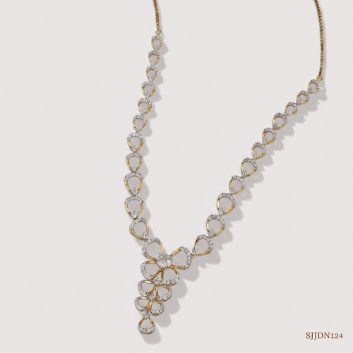 SJJDN124 | Delicate Bowtie Diamond Designer Necklace