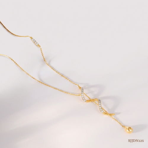 SJJDN125 | Swerve Spark Diamond Contemporary Necklace