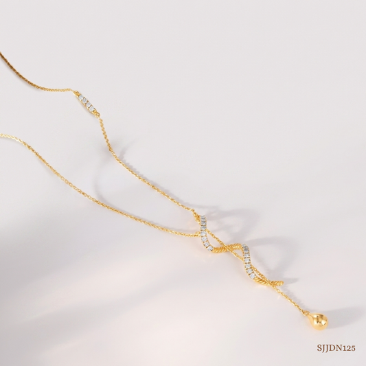 SJJDN125 | Swerve Spark Diamond Contemporary Necklace