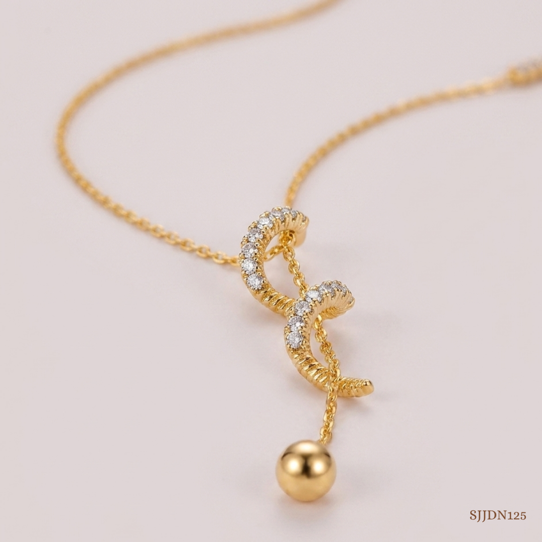 SJJDN125 | Swerve Spark Diamond Contemporary Necklace