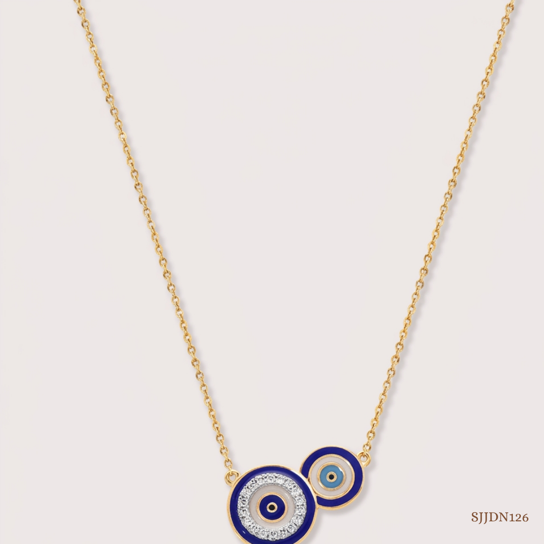 SJJDN126 | Divine Protection Diamond Statement Necklace