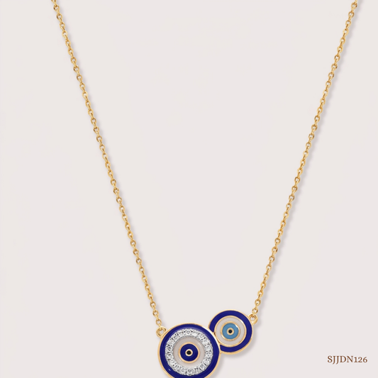 SJJDN126 | Divine Protection Diamond Statement Necklace