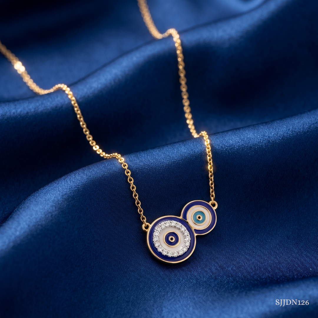 SJJDN126 | Divine Protection Diamond Statement Necklace