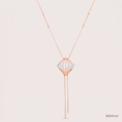 SJJDN127 | Flutter Diamond Designer Necklace