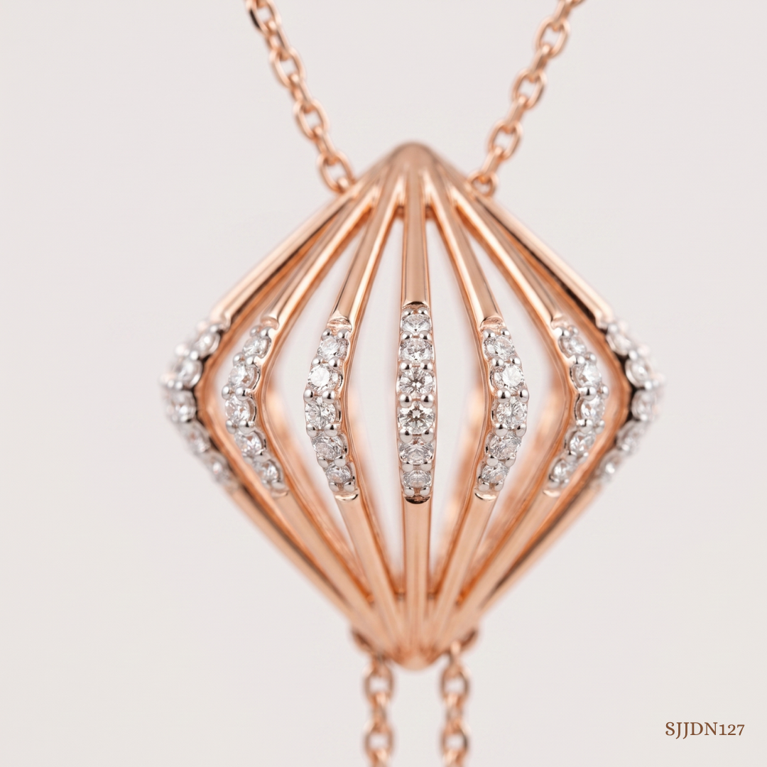 SJJDN127 | Flutter Diamond Designer Necklace