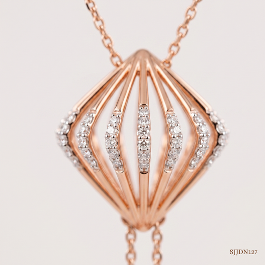 SJJDN127 | Flutter Diamond Designer Necklace
