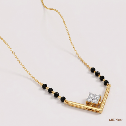 SJJDN129 | Elegant Edge Diamond Contemporary Necklace