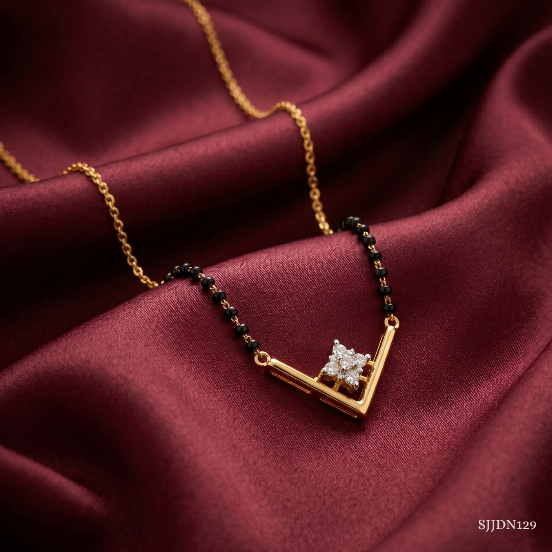 SJJDN129 | Elegant Edge Diamond Contemporary Necklace