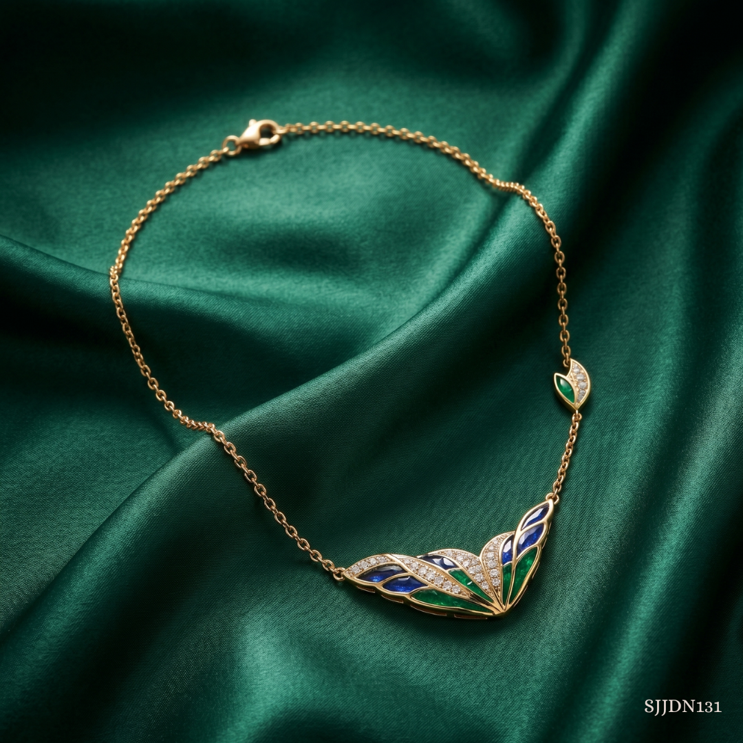 SJJDN131 | Ethereal Wing Diamond Designer Necklace